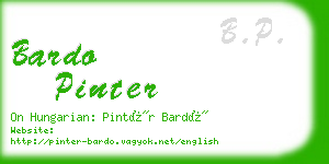 bardo pinter business card
